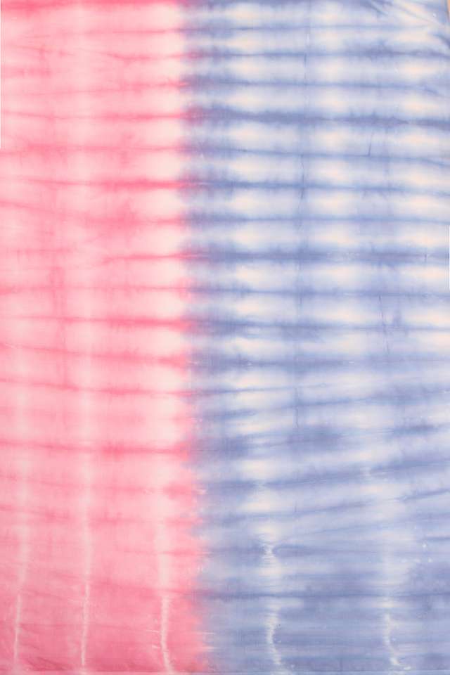 Multicoloured Silk Modal Tie and Dye Saree thumbnail image number null