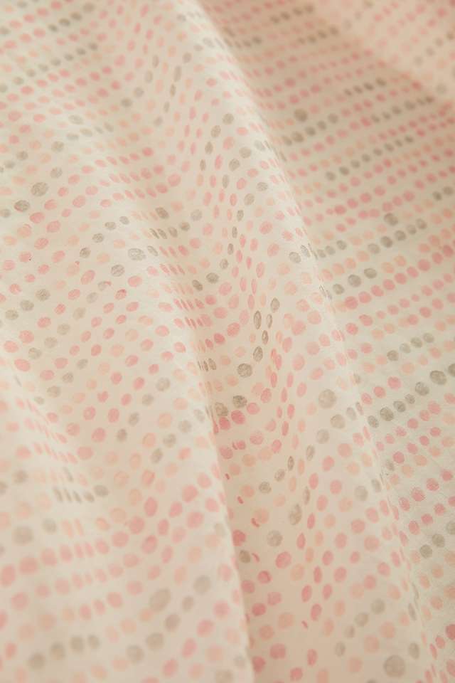 Pink Printed Mukaish Pure Silk Cotton Rajasthan Saree thumbnail image number null