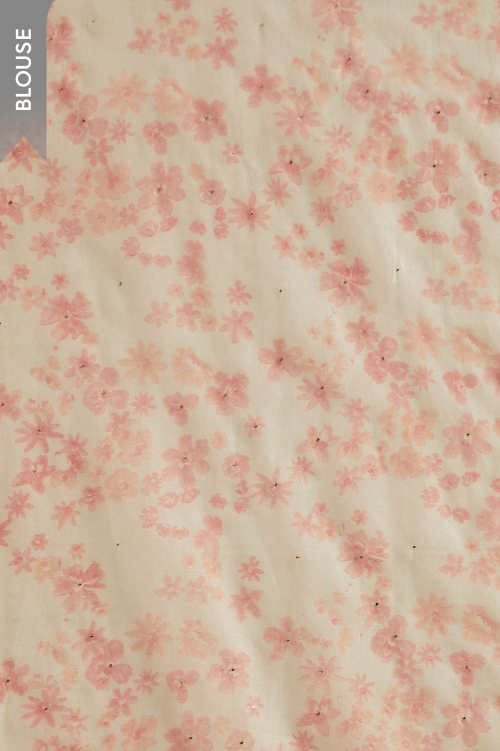 Pink Printed Mukaish Pure Silk Cotton Rajasthan Saree image number null