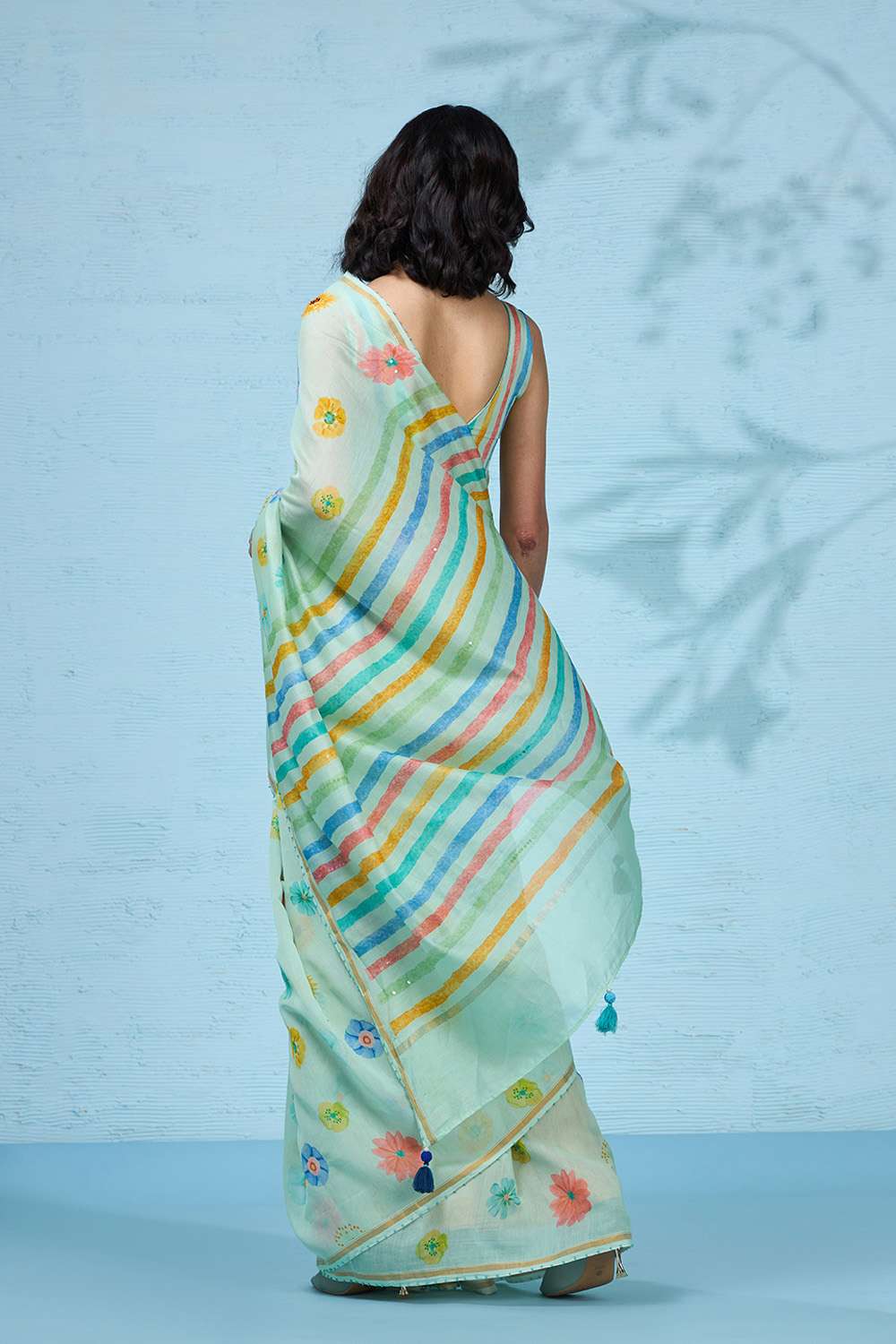 Light Green Printed Pure Silk Cotton Saree image number null