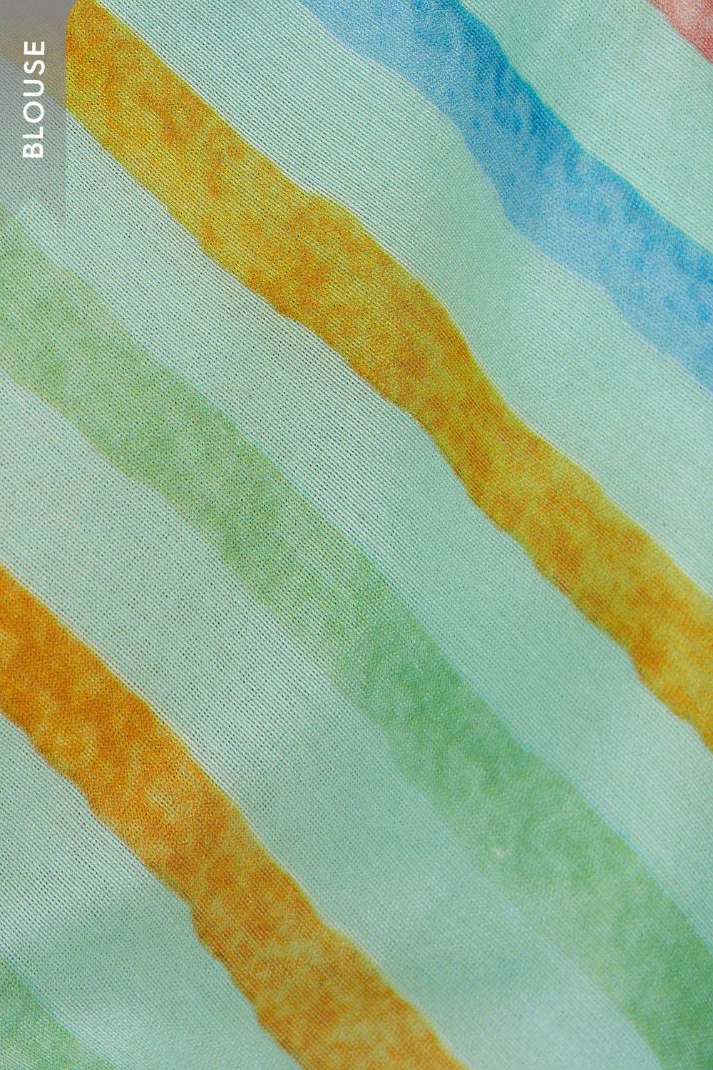Light Green Printed Pure Silk Cotton Saree image number null