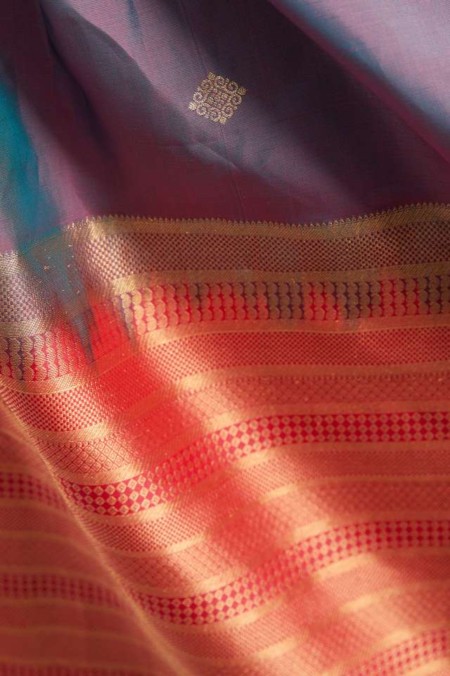 Blue Woven Silk Viscose Saree thumbnail image number null