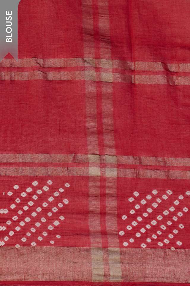 Pink Tie & Dye Bandhni Pure Cotton Gujarat Saree thumbnail image number null