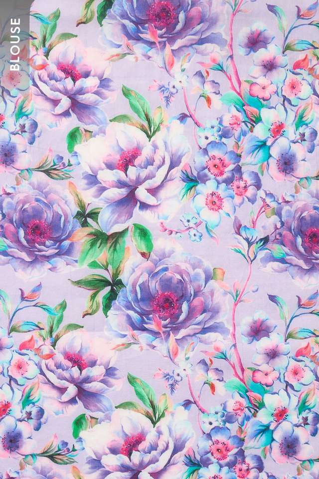 Violet Pure Kota Embroidered Saree thumbnail image number null