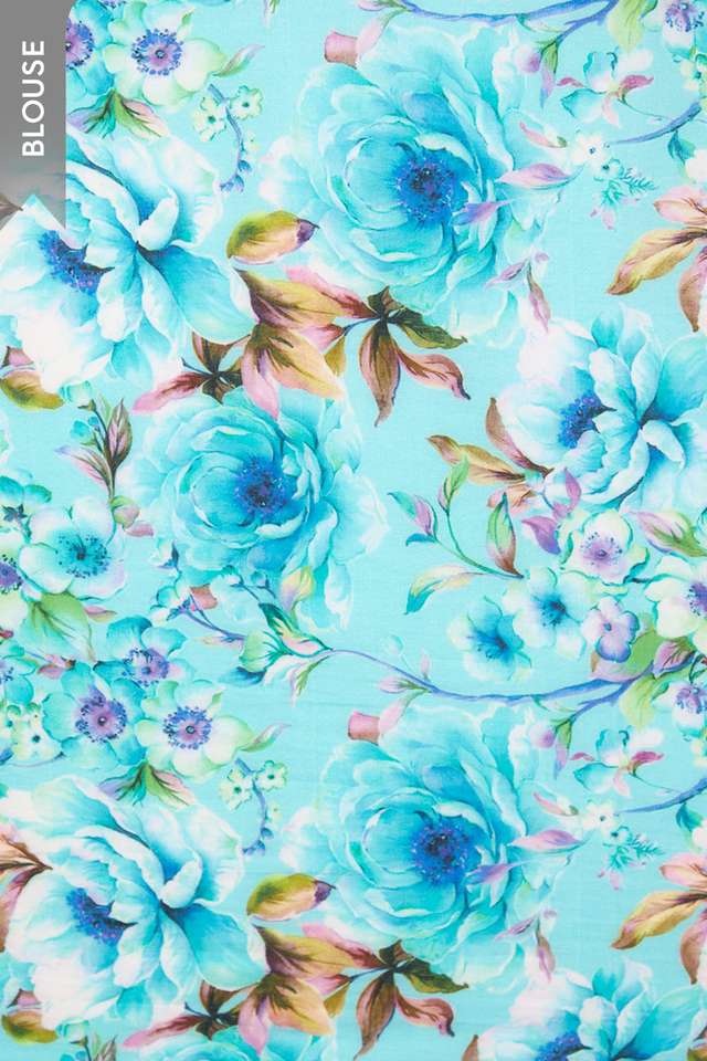 Blue Pure Kota Embroidered Saree thumbnail image number null