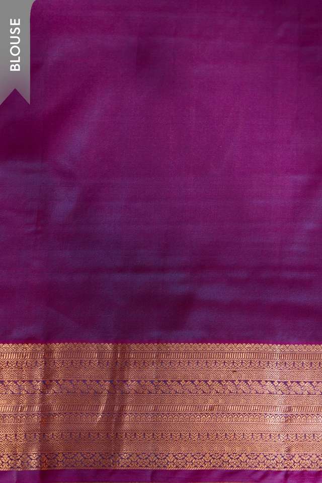 Blue Woven Kanjeevaram Inspired Design Silk Viscose Saree thumbnail image number null