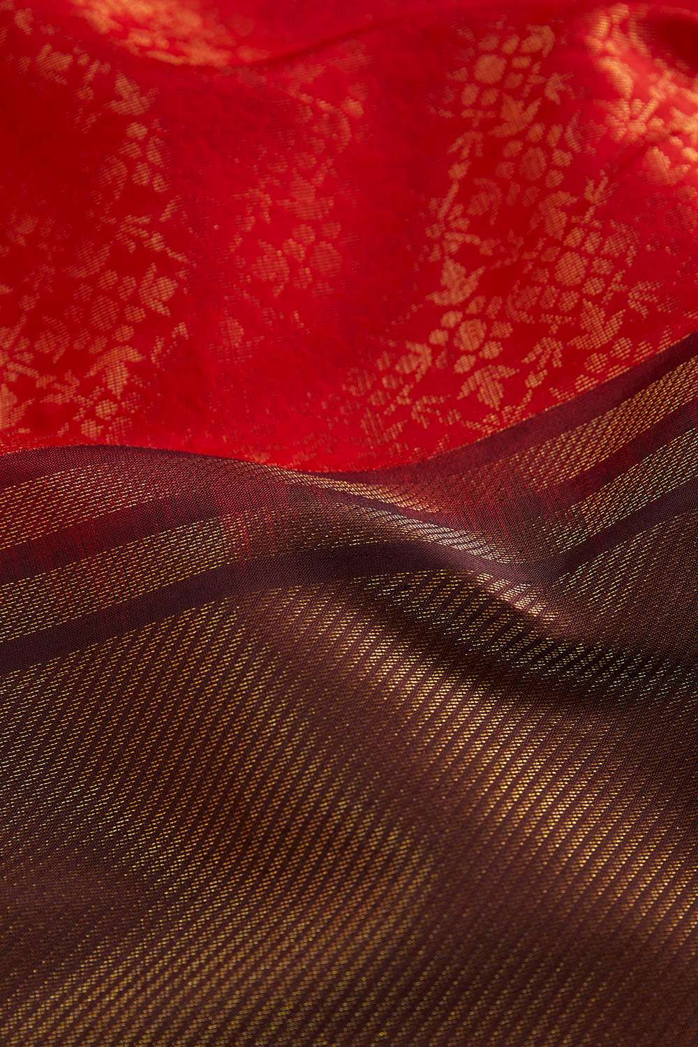 Red Woven South Silk Tencel Saree image number null