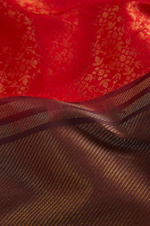 Red Woven South Silk Tencel Saree thumbnail image number null