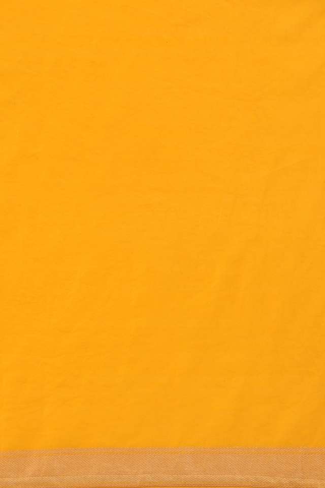 Yellow Pure Silk Organza Embroidery Banarasi Saree thumbnail image number null