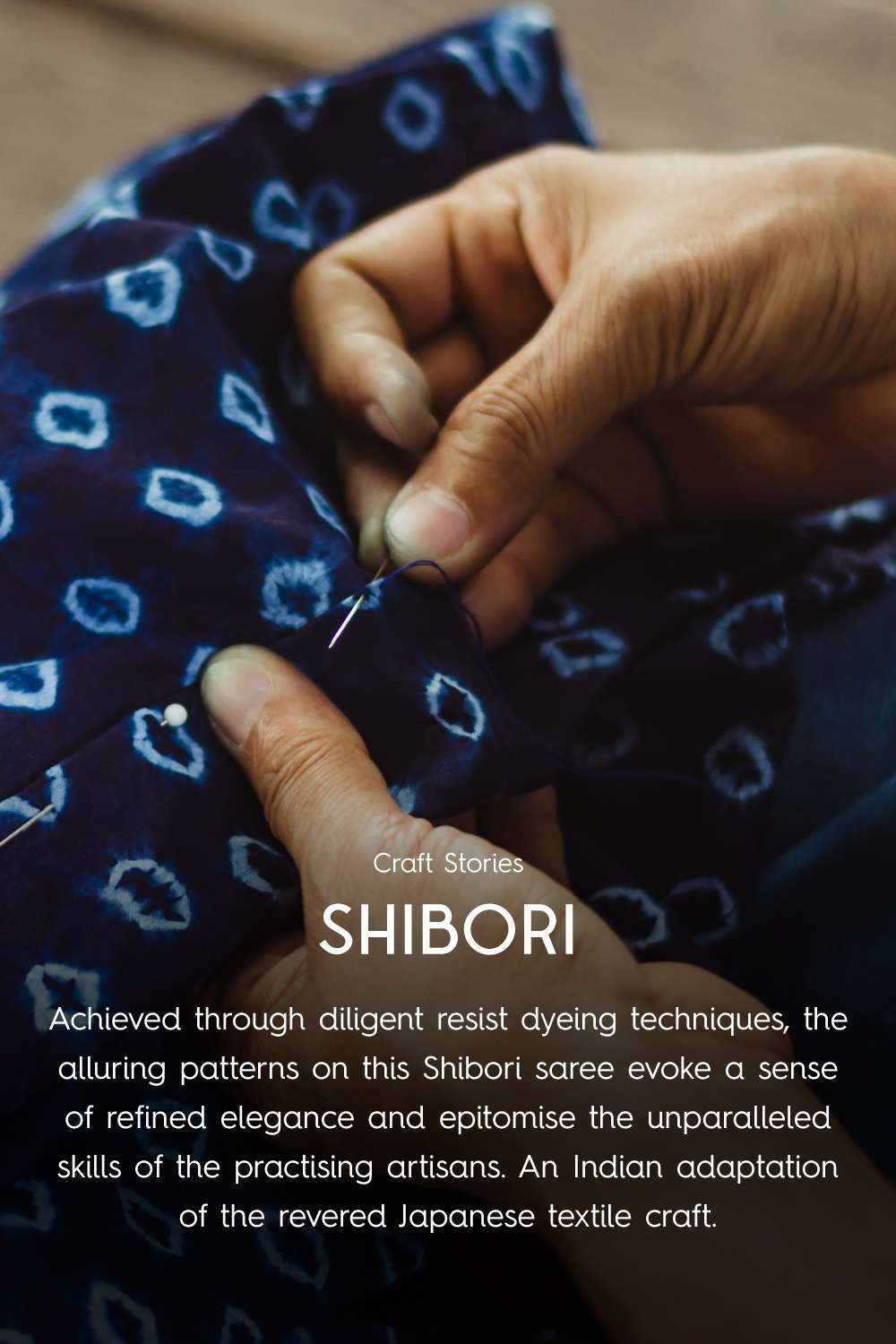 Dark Pure Blue Silk Shibori Saree image number null