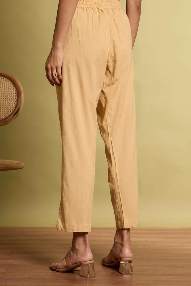 Beige Woven Viscose Trouser thumbnail image number null