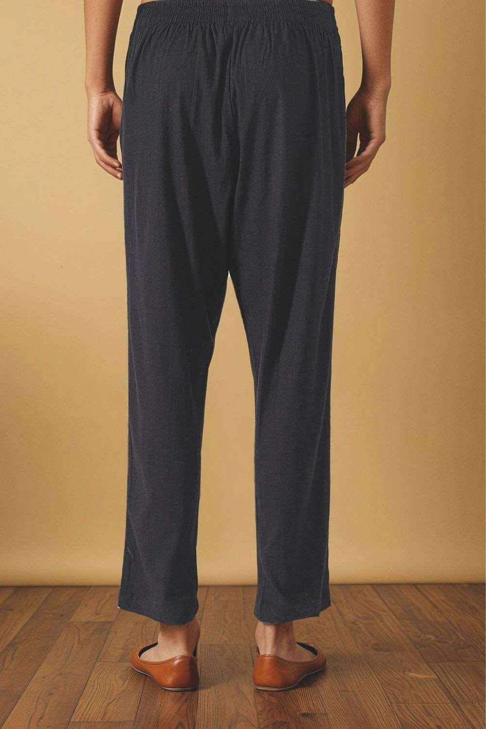 Black Viscose Woven Trouser image number null