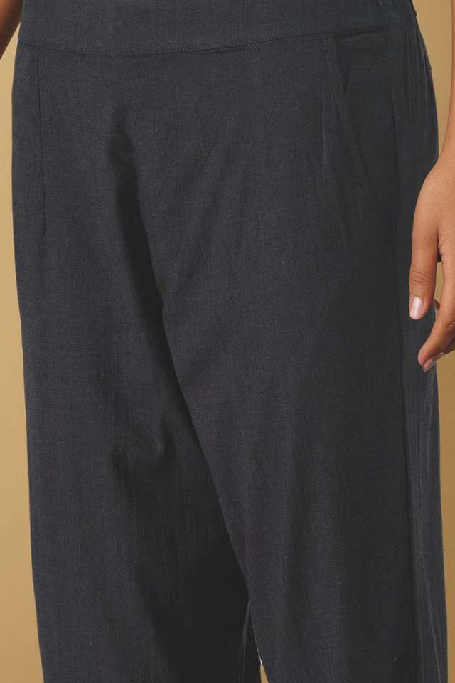 Black Viscose Woven Trouser thumbnail image number null