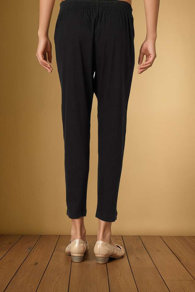 Black Woven Viscose Trouser thumbnail image number null