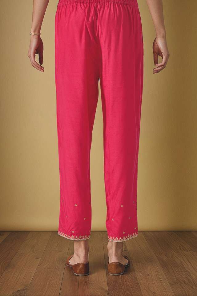 Pink Viscose Aari Trouser thumbnail image number null