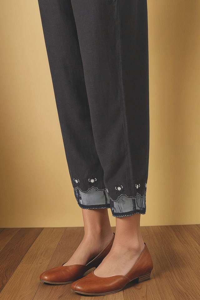 Black Viscose Aari Trouser thumbnail image number null