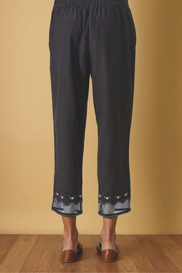 Black Viscose Aari Trouser thumbnail image number null