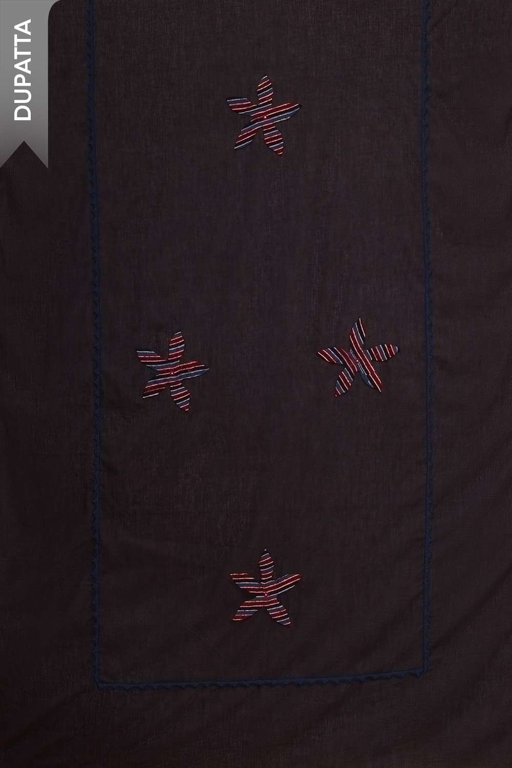 Blue Pure Cotton Ajrakh Unstitched Suit Set image number null