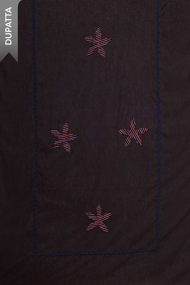 Blue Pure Cotton Ajrakh Unstitched Suit Set thumbnail image number null