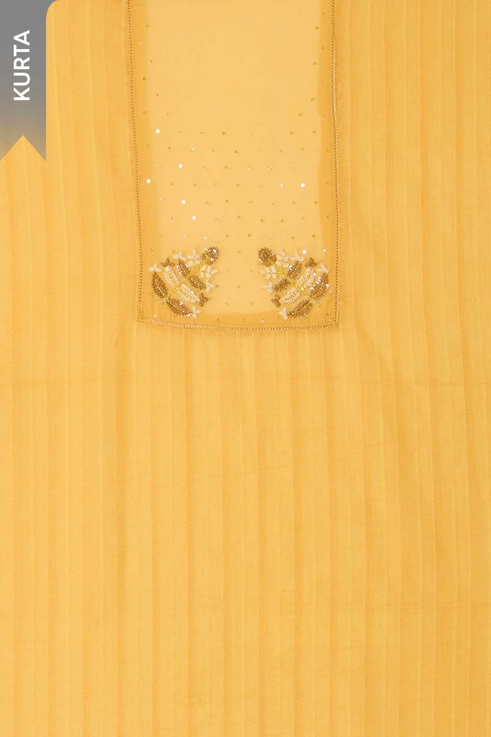 Light Yellow Pure Cotton Embroidered Unstitched Suit Set image number null