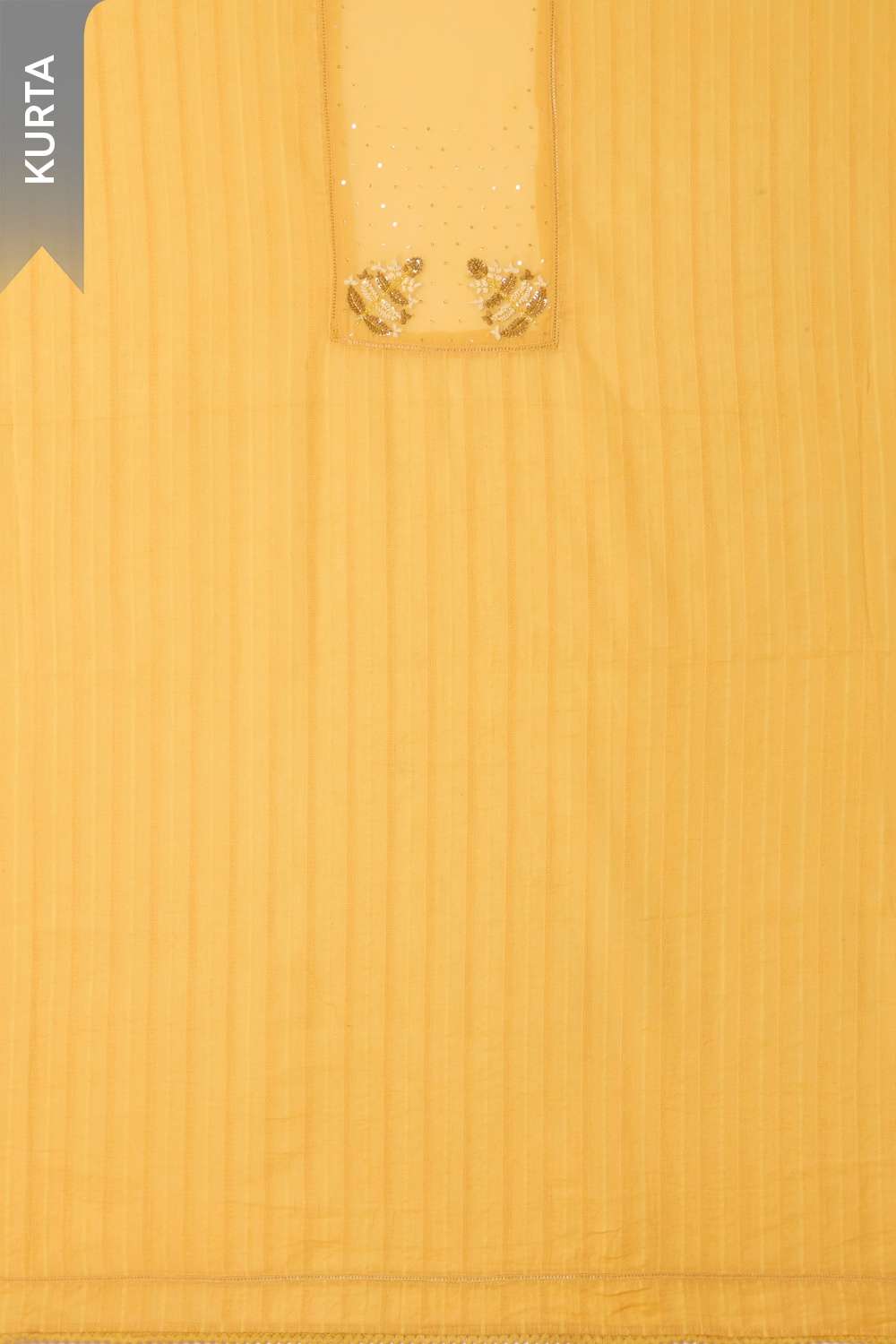 Light Yellow Pure Cotton Embroidered Unstitched Suit Set image number null