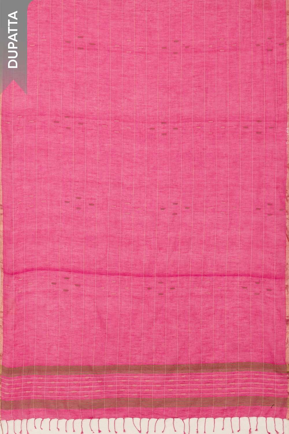 Pink Pure Cotton Jamdani Unstitched Suit Set image number null