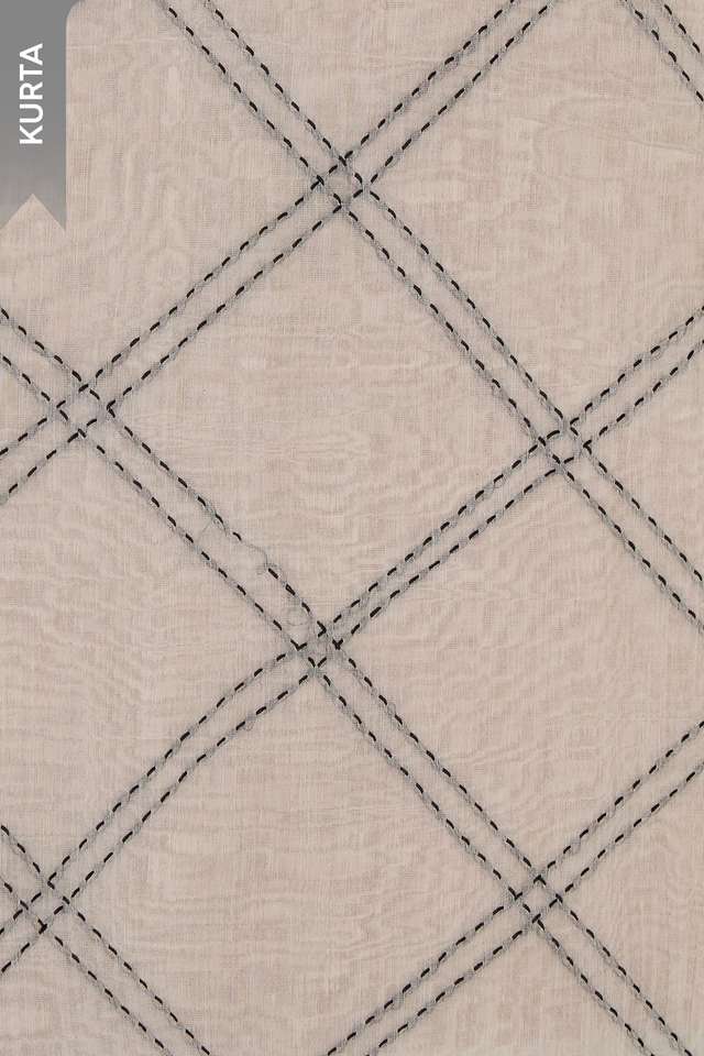 Off White Pure Silk Cotton Embroidered Unstitched Suit Set thumbnail image number null