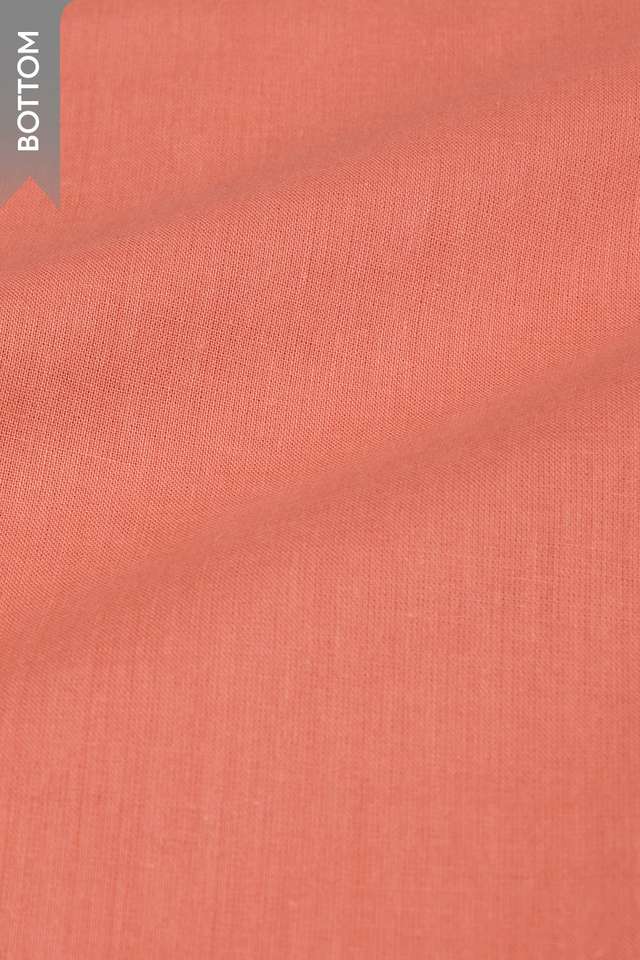 Light Orange Pure Cotton Chikankari Unstitched Suit Set thumbnail image number null