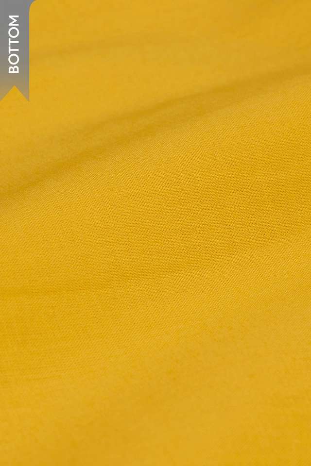 Yellow Pure Cotton Chikankari Unstitched Suit Set thumbnail image number null