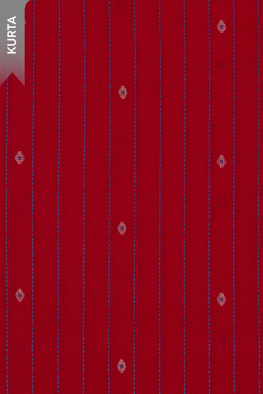 Red Woven Pure Cotton Unstitched Suit Set image number null
