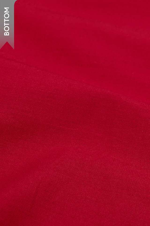 Red Woven Pure Cotton Unstitched Suit Set thumbnail image number null