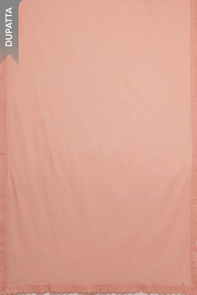Light Orange Pure Cotton Embroidered Unstitched Suit Set thumbnail image number null
