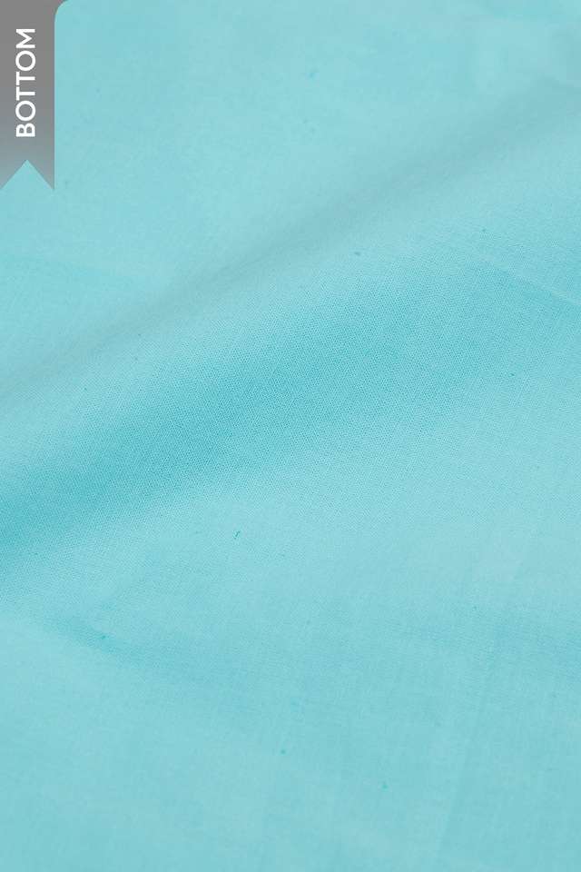 Light Blue Pure Cotton Embroidered Unstitched Suit Set thumbnail image number null