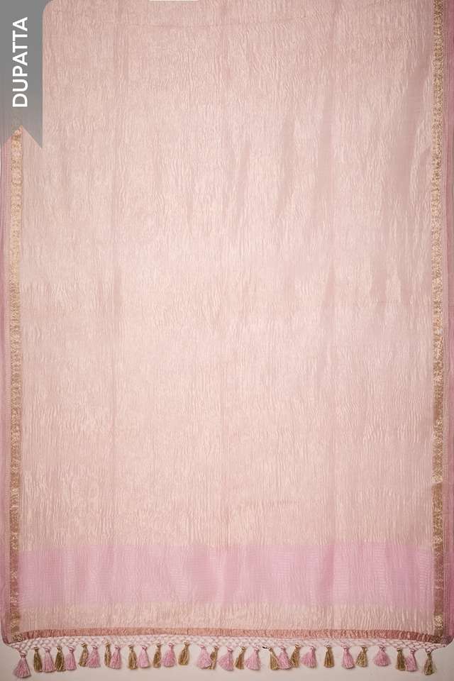 Pink Viscose Tissue Embroidered Unstitched Suit Set thumbnail image number null
