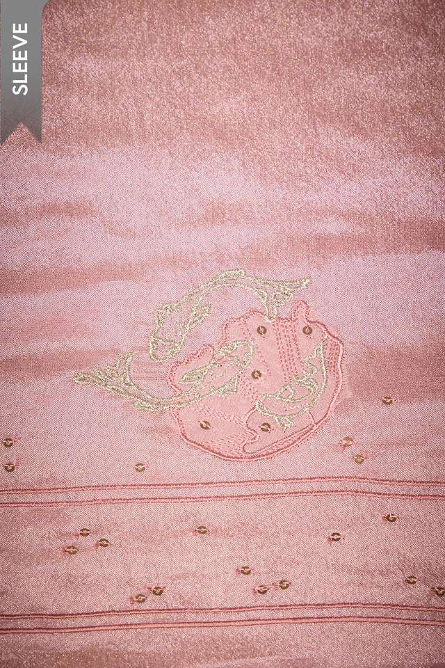Pink Viscose Tissue Embroidered Unstitched Suit Set thumbnail image number null