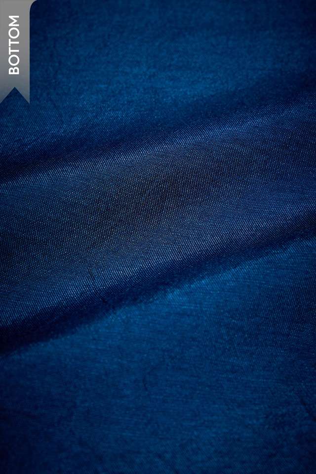 Dark Blue Viscose Cutwork Unstitched Suit Set thumbnail image number null