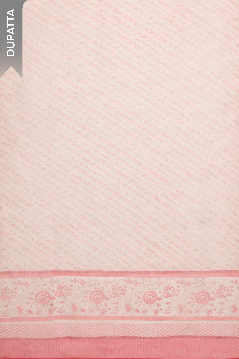 Light Pink Pure Cotton Printed Sanganeri Unstitched Suit Set image number null