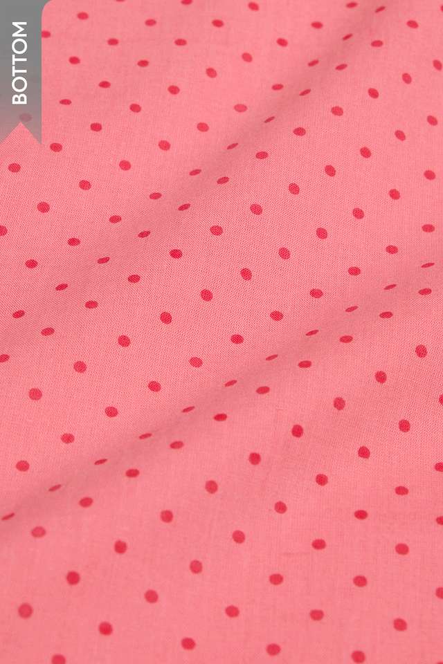 Light Pink Pure Cotton Printed Sanganeri Unstitched Suit Set thumbnail image number null