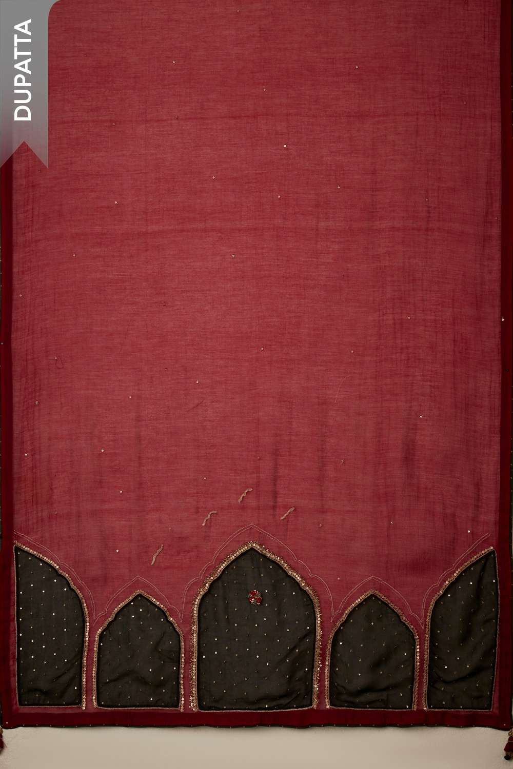 Black Velvet Embroidered Unstitched Suit Set image number null