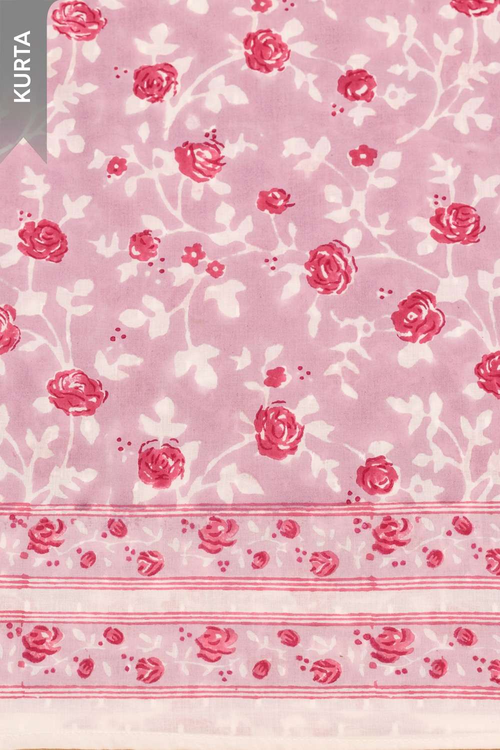 Purple Pure Cotton Printed Sanganeri Unstitched Suit Set image number null
