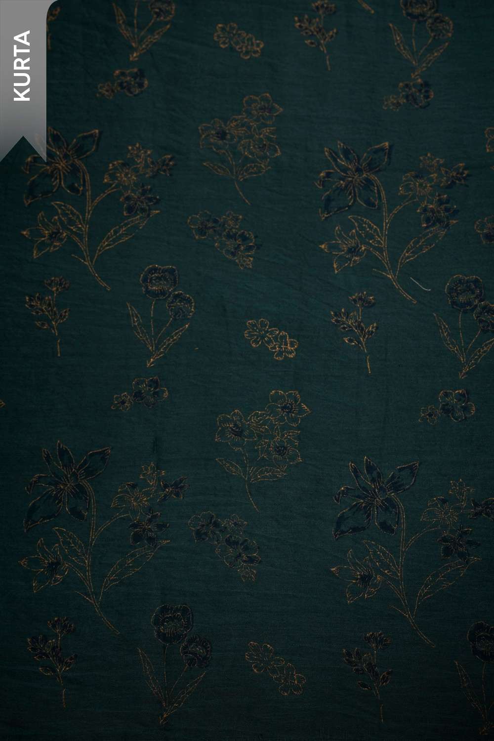 Blue Block Printed Pure Silk Cotton Unstitched Suit Set image number null