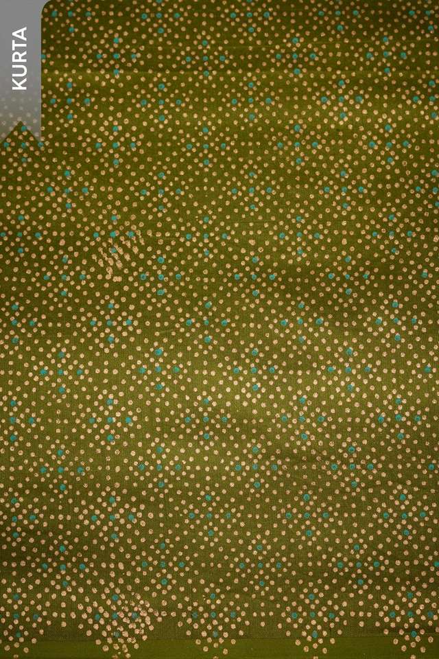 Green Pure Silk Cotton Printed Mukaish Unstitched Suit Set thumbnail image number null