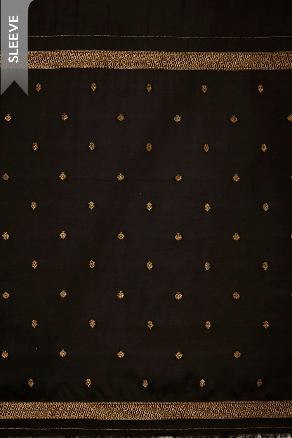 Black Viscose Cutwork Unstitched Suit Set image number null