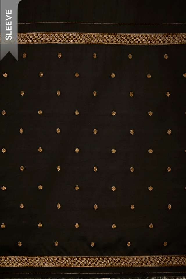 Black Viscose Cutwork Unstitched Suit Set thumbnail image number null