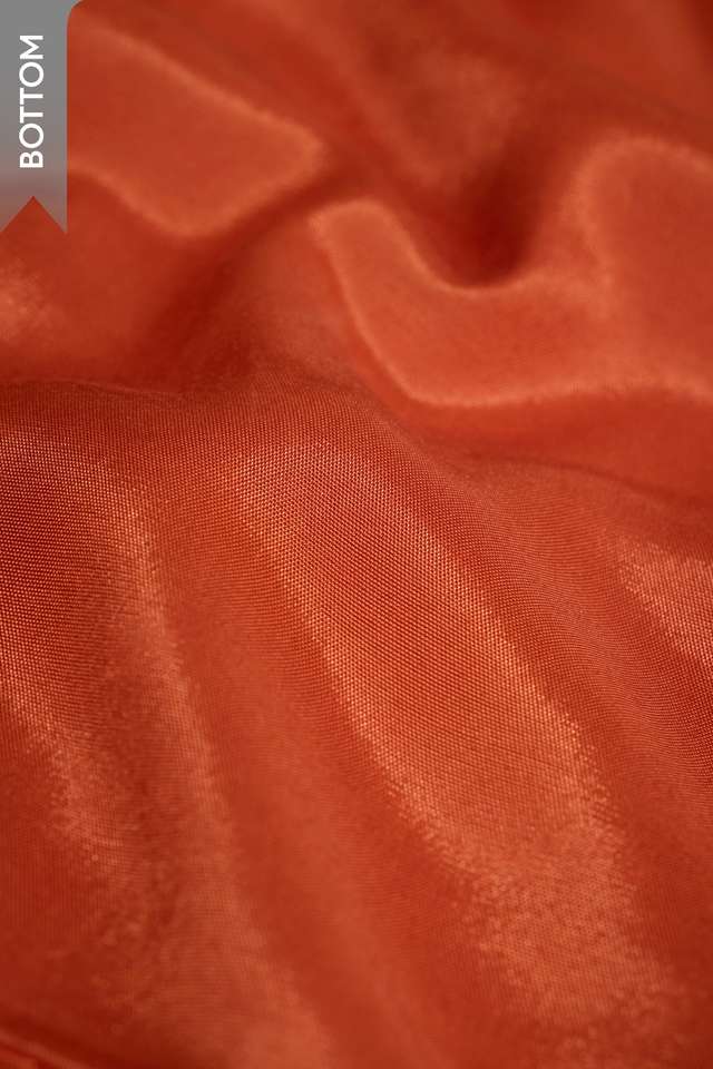 Orange Pure Tissue Cotton Embroidered Unstitched Suit Set thumbnail image number null