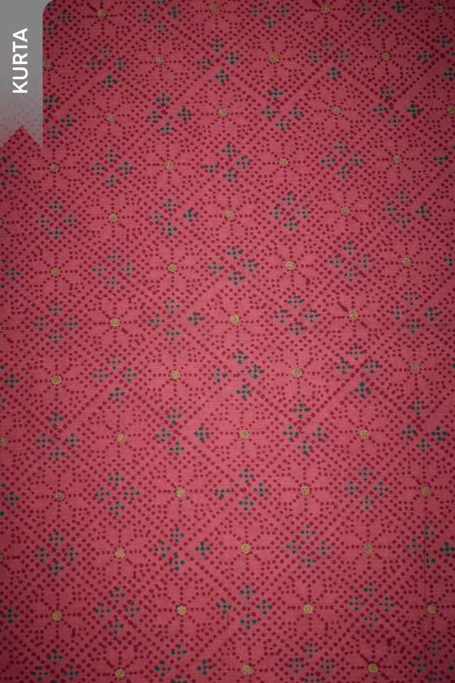 Pink Block Printed Pure Silk Cotton Unstitched Suit Set thumbnail image number null