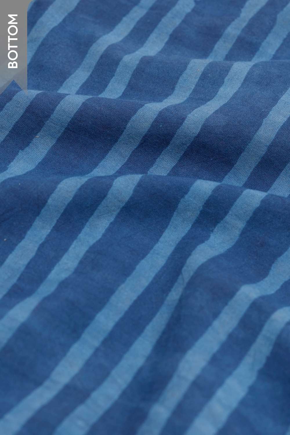 Blue Pure Cotton Dabu Block Printed Unstitched Suit Set image number null