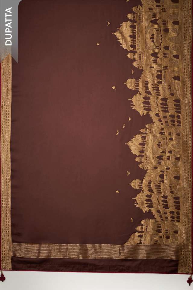 Red Woven Viscose Unstitched Suit Set thumbnail image number null