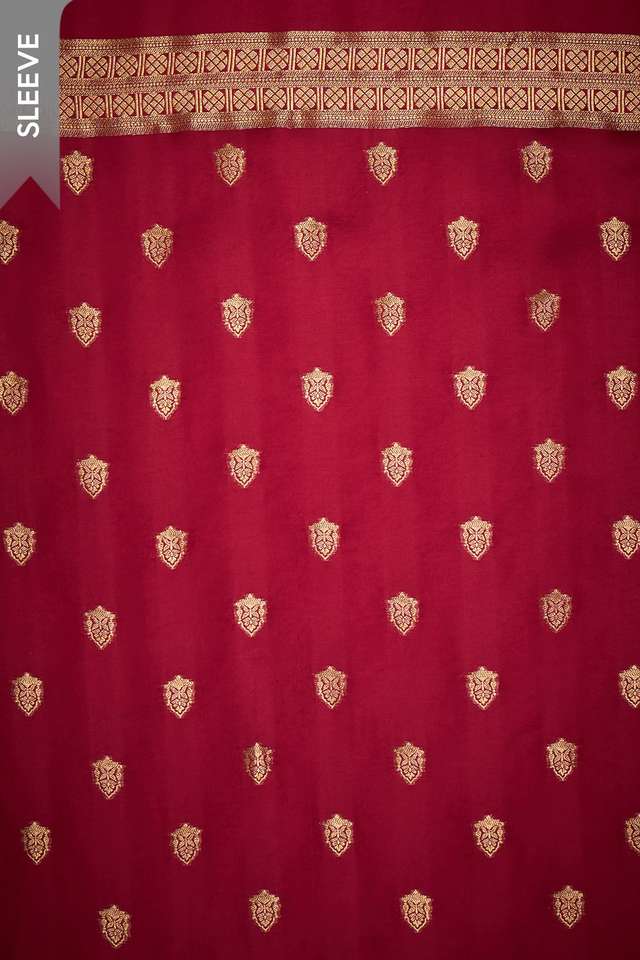 Red Woven Viscose Unstitched Suit Set thumbnail image number null