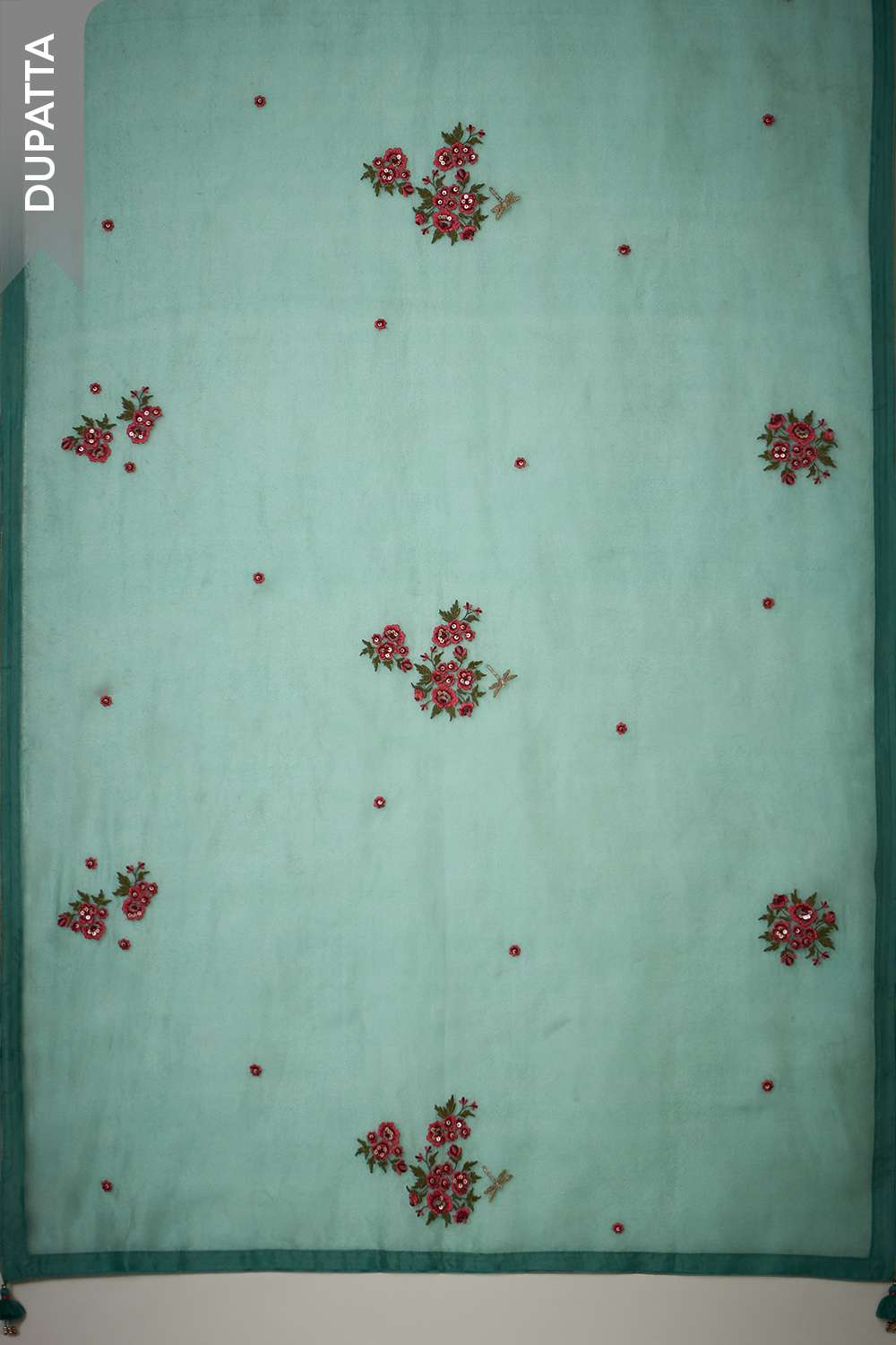 Light Blue Embroidered Pure Silk Cotton Unstitched Suit Set image number null